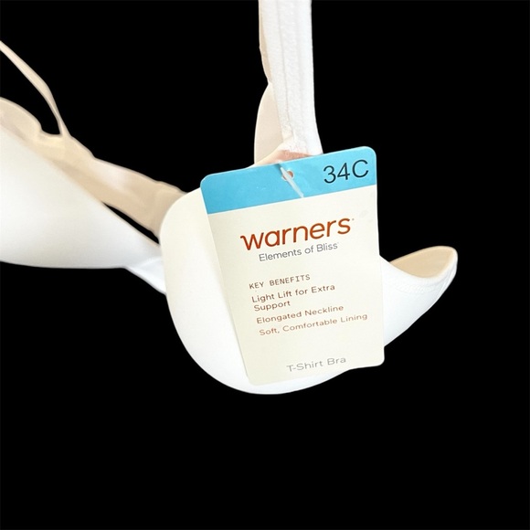 White T-Shirt Bra Wireless Lightly Lined Size 34C NWT - Picture 4 of 7